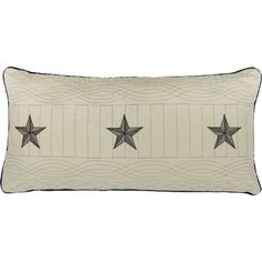 a pillow with three stars on it