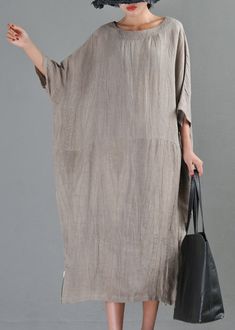 Unique Linen Colour O-Neck Zip Up Side Open Linen Long Dresses Half SleeveFabric: LinenSize & Fit: Fit: This garment fits true to size.Length: Size 5XL measures 44.46"from shoulder to hemBust: Great for any cup size. Waist: Loose Fit. Comfortable room throughout midsection.Hip: Loose Fit - room for hips. Hand Wash Cold. Long Linen Dress, Half Sleeve Dresses, Comfortable Room, Cup Size, Long Dresses, Half Sleeve, Half Sleeves, Zip Ups, Loose Fitting