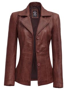 Brown leather car coat Peplum Leather Jacket, Lambskin Leather Blazer, Asymmetrical Leather Jacket, Blazer En Cuir, Leather Blazer Women, Varsity Jacket Women, Leather Jacket Dress, Brown Leather Coat, Distressed Leather Jacket