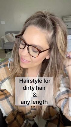 Teacher Hairstyles, Lazy Hairstyles, Hairstyles With Glasses, Hairdos For Short Hair, Work Hairstyles