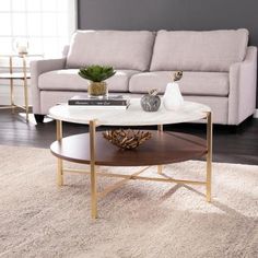 a living room scene with focus on the coffee table