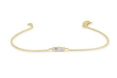 Baguette Diamond Bracelet in 14k Solid Gold / Dainty Diamond | Etsy 14k Gold Diamond Bracelet With Baguette Diamonds For Anniversary, Yellow Gold Baguette Cut Tennis Bracelet, Yellow Gold Tennis Bracelet With Baguette Diamonds Gift, Elegant 14k Gold Bracelet With Baguette Diamonds, Elegant 14k Gold Bracelets With Baguette Diamonds, Formal 14k Gold Bracelet With Baguette Diamonds, Gold Bracelets With Baguette Diamonds In 14k Gold, Dainty Yellow Gold Baguette Jewelry, Gold Baguette Tennis Bracelet For Formal Occasions