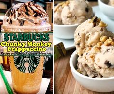 starbucks's chunky monkey frappuccino ice cream