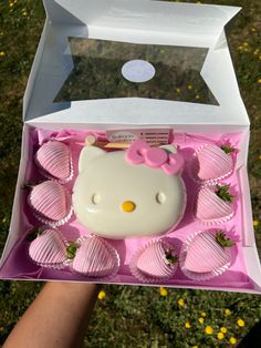 Hello kitty chocolate Hello Kitty Chocolate Mold, Hello Kitty Chocolate, Hello Kitty Breakable Heart, Hello Kitty Strawberries, Hello Kitty Chocolate Strawberries, Hello Kitty Shop, Pink Snacks, Hello Kitty Gifts, Hello Kitty Videos