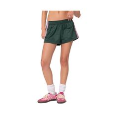 in stock Green Stretch Shorts With Elastic Waistband, Sporty Green Athletic Shorts For Spring, Green Nylon Bottoms With Elastic Waistband, Green Bottoms For Summer Streetwear, Green Summer Streetwear Bottoms, Spring Green Athletic Shorts For Sports, Green Athletic Shorts For Spring Sports, Green Athletic Shorts For Sports In Spring, Green Nylon Athletic Shorts For Sports