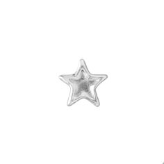 a small silver star on a white background