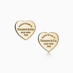 Tiffany & Co. 18K yellow gold Notes mini heart stud earrings 3 grams 10mm marked Tiffany & Co. 750. Its earring posts and its earring backs are also both marked T & Co. 750. Ready to wear, they will come in a Tiffany pouch and box. Will make a perfect gift or a great addition to a jewelry collection. For more information, please email us. Tifanny And Co Earrings, Tiffany Earrings Tiffany & Co., Tiffany Hardware Earrings Gold, Tiffany & Co Heart Earrings, Tiffney And Co Jewelry, How To Become Pretty, Return To Tiffany, Cute Work Outfits, Chanel Cruise