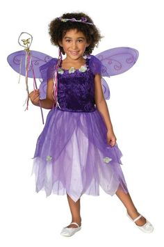 Rubie's Child's Plum Pixie Costume, Toddler Product Overview Child's Plum Pixie costume dress complete with purple and gold glitter fairy wings, flower headband, and wand. Whether for Halloween, dress up parties, school projects, or just for fun, children have always loved to dress up! Rubie's Costume is happy to provide children with hundreds of costume choices, whether you're looking for a classic or modern version of a witch, monster, or ghost, a princess dress, historical figure, or their fa Fairy Costume For Girl, Pixie Costume, Plum Colored Dresses, Purple Pixie, Pixie Fairy, Pixie Dress, Fancy Dress Up, Toddler Costumes, Toddler Halloween