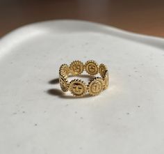 Beautiful Sun Faces Ring 18k Gold Plated Adjustable Sun Faces, Boho Rings Gold, Sun Ring, Sunset Girl, Face Ring, Boho Sun, Cute Piercings, Dope Jewelry, Funky Jewelry