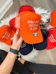 Girls Rule Football is Cool Trucker Hat Go Sports Funny Hat Gameday Custom Embroidered Trucker Hat Team Mom Football Hat College Gameday Fit - Etsy Cheap Trucker Hat With Letter Print For Sports, Team Mom Football, Trucker Humor, Girls Football, College Gameday, Kansas City Football, Team Mom, Funny Hats, Girls Rules