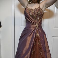 Only Worn Once And No Signs Of Wear! Like New. Size 12. Dresses Formal Long, Maroon Purple, Pretty Prom Dresses, Dresses Formal, Purple Dress, Prom Dress, Pink Purple, Cool Outfits, Size 12