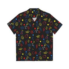 My clown arcade carpet pattern design on a button-up shirt. Let's get it, enbies Multicolor Collared Shirt With All Over Print, Patterned Collared Camp Shirt With All Over Print, Retro Multicolor Camp Shirt With All Over Print, Retro Tops With All Over Print And Camp Collar, Multicolor Camp Shirt With All Over Print, Retro Hawaiian Shirt With Graphic Print And Camp Collar, Fun Multicolor Cotton Hawaiian Shirt, Retro Printed Patterned Camp Shirt, Retro Patterned Printed Camp Shirt