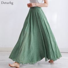 Crafted from premium cotton linen fabric, this maxi skirt exudes both comfort and style, making it perfect for leisurely beach strolls or laid-back brunch dates.

Featuring a casual yet sophisticated A-line silhouette, our boho skirt boasts an elastic high waist and pleated details for a flattering fit that accentuates your curves. The maxi length adds a touch of drama while ensuring you stay cool and comfortable all day long.

Key Features:

 	High-quality cotton linen fabric for comfort Beach Skirts, Linen Maxi Skirt, Boho Chique, Cotton Maxi Skirts, Maxi Rok, High Waisted Maxi Skirt, Kleidung Diy, Cotton Linen Dresses, Womens Maxi Skirts