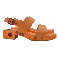 Gioie Italiane flat sandals are certainly among the most versatile and chic sandals you can wear this summer: simple and comfortable, they are the ideal footwear for those who are always on the run, looking for practicality and wanting to give freshness to every look. Clogs with wooden base Orange leather bands Adjustable ankle strap Non-slip sole Heel height 3.5 cm + 1.5 cm plateau Made entirely by specialized Italian personnel Handcrafted products using the best materials. BEFORE PURCHASING DO Summer Open Toe Heels With Rubber Sole, Open Toe Heels With Rubber Sole For Summer, Casual Orange Heels For Summer, Summer Leather Sole Open Toe Slingback Sandals, Summer Mules With Heel Strap, Summer Open Toe Slingback Sandals With Leather Sole, Casual Summer Slingback Mules, Summer Slingback Mules With Buckle Closure, Summer Leather Slingback Sandals With Buckle