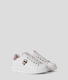 Discover the wide array of K/IKONIK NFT KAPRI SNEAKERS for women by KARL LAGERFELD. Stand out no matter what the setting, with these iconic, rock-chic pieces. | Pay with Credit Cards, Paypal, ApplePay and AmazonPay Trendy Sneakers With Logo And White Sole, White Sports Sneakers With Metallic Logo, Casual High-top Sneakers With Metallic Logo, Trendy White Sneakers With Embroidered Logo, White Sole Sneakers With Embroidered Logo, Casual Sneakers With Metallic Logo For Streetwear, 3d Nft, Umbrella Man, Metallic Heels