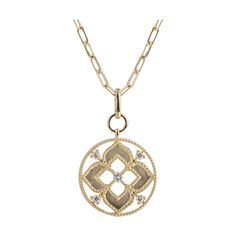 14K Yellow Gold & 0.25ct Diamond Round Clover Pendant with Link Chain. Bichsel Jewelry in Sedalia, MO. Shop styles online or in-store today! Diamond Filigree Round Pendant Jewelry, Yellow Gold Dangle Jewelry Stamped 14k, Diamond Filigree Pendant Jewelry, Filigree Diamond Pendant Jewelry, Timeless Filigree Jewelry As A Gift, Timeless Filigree Jewelry For Gifts, 14k Gold Filigree Dangle Jewelry, Gold Dangle Diamond Necklace In Fine Jewelry Style, Timeless Round Filigree Jewelry