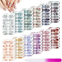 PRICES MAY VARY. Package includes: there are 24 sheets full wrap nail stickers in different styles and sizes in a package, each sheet accounts for 14 pieces nail decals, total in 336 pieces; And there is 1 piece nail file in the pack, which IS enough to fit most people's fingers and allow you to design a variety of styles of nail works Strong and safe: these polish stickers decals are made from removable self-adhesive resin material, which are odorless to your nail and skin, and each sheet of se What Are Acrylic Nails, Thanksgiving Nail Art, Gel Nail Strips, Nail Polish Stickers, Vibrant Nails, Thanksgiving Nails, Cute Nail Art, Nail Brushes, Nail Polish Strips