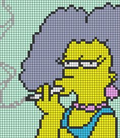 an image of the simpsons character from the simpsons tv series, pixellated in squares