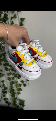 These shoes are 100% handpainted by me using high quality leather acrylic paint. These are made-to-order so please be patient with the wait time. Paint is meant to last as it is waterproof and does not chip or peel!  Tiktok-@kustomb Instagram- @kustomb Custom Handmade White Sneakers, Handmade Custom White Sneakers, White Handmade Custom Sneakers, Fun Hand Painted High-top Custom Sneakers, Hand Painted High-top Leather Sneakers, Custom Hand-painted Sneakers With White Soles, Custom Hand Painted Sneakers With White Sole, Custom Leather Sneakers With Artwork, Custom Hand-painted Sneakers With White Sole