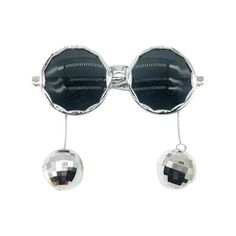 Description: Get ready to shine at your next party with our unique Disco Ball glasses Set! These funky sunglasses feature a disco ball pendant on the end, giving them a retro and fun vibe. Available in four vibrant colors, you can mix and match them to create the coolest look and stand out from the crowd. Perfect for disco-themed events, bachelorette parties, fancy dress parties, and more, these one-size-fits-all glasses are designed to show off your style and uniqueness. The frame length is 6.3 Adjustable Novelty Party Supplies, Silver Plastic Jewelry For Party, Novelty Plastic Costume Accessories For Party, Novelty Party Costume Accessories Made Of Plastic, Novelty Party Jewelry Made Of Plastic, Novelty Plastic Party Jewelry, Carnival Accessories, Funky Sunglasses, Retro Party