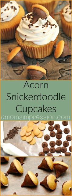 an image of acorn snickkerdoodle cupcakes