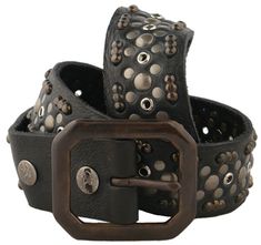 Red Monkey Design - "LOVE GUN" Studded Belt in Black Buffalo Cool Belts, Cool Belt Buckles, Cool Belt, Red Monkey, Monkey Design, Studded Bag, Branded Belts, Real Leather Jacket, Studded Belt