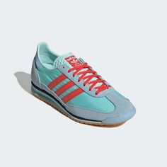 adidas SL 72 OG Shoes - Turquoise | Women's Lifestyle | adidas US Womens Running Sneakers, Adidas Sneakers Outfit Women, Adidas Sl 72 Woman Outfit, Adidas Sneakers Outfit, Adidas Outfit Men, Adidas Sl 72, Bug Bite, Sneaker Outfits Women, Sneaker Outfits