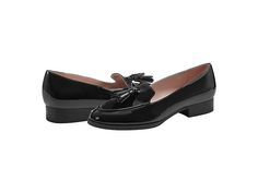 Bandolino Linzer - Women's Flat Shoes : Black Patent : Give your chic wardrobe styling an upgrade in the Bandolino Linzer loafer. Featuring a slip-on style in an almond toe silhouette, embellished with double toe tassels on vamp and a low block heel. Faux patent leather upper. Man-made lining. Foam insole. Synthetic outsole. Imported. Elegant Tassel Loafers For Fall Formal Occasions, Elegant Tassel Loafers For Formal Fall Occasions, Elegant Fall Tassel Loafers For Formal Occasions, Elegant Spring Tassel Loafers For Business, Elegant Spring Business Tassel Loafers, Chic Slip-on Tassel Loafers For Business, Chic Business Slip-on Tassel Loafers, Chic Business Tassel Loafers Slip-on, Spring Formal Patent Leather Loafers