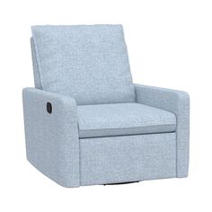 The Paxton Swivel Glider & Recliner is a contemporary twist on a classic recliner and a modern addition to any nursery. It's carefully crafted from solid, sturdy pinewood for durability that's safe and stylish. The convenient swivel feature gently and noiselessly helps you rock your baby to sleep while the reclining mechanisms are thoughtfully within easy reach so you can comfortably sit back and relax. HOW IT IS CONSTRUCTED Tightly upholstered with loose seat cushion and semi attached back cush Modern Recliner, Glider And Ottoman, Swivel Glider Recliner, Nursing Chair, Glider Recliner, Modern Addition, Baby To Sleep, Swivel Glider, Baby Furniture