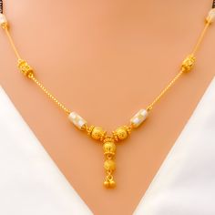 Beautiful Opulent Two-Tone 22k Gold Mangal Sutra 22k Gold Dual-tone Necklace Gift, Dual-tone 22k Gold Necklace For Gifts, Dual-tone Yellow Gold Necklace For Festivals, Yellow Gold Dual-tone Necklace For Festivals, Dual-tone Yellow Gold Temple Jewelry Necklace, Yellow Gold Dual-tone Temple Jewelry Necklaces, Yellow Gold Dual-tone Temple Jewelry Necklace, Dual-tone Gold Plated Necklace, Gold Dual-tone Necklace For Gift