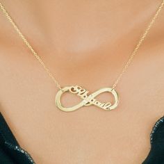 This Infinity with Name Necklace is available in Silver Plated, Gold Plated, Sterling Silver, 14K Gold over Sterling Silver. The Name Necklace comes with an 16" extendable to 18" link chain. The name pendant measures approximately 0.98" by 0.3" Monogrammed Cufflinks, Leather Kits, Name Necklace Silver, Swarovski Heart, Name Pendant, Crown Necklace, Name Earrings, Gold Link Chain, Nameplate Necklace