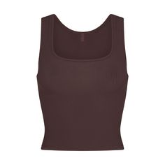 Fitted Ribbed Tank Top For Loungewear, Loungewear Tank Top With Built-in Bra And Scoop Neck, Stretch Ribbed Tank Top With Scoop Back, Stretch Scoop Neck Tank Top For Loungewear, Scoop Neck Tank Top With Built-in Bra For Loungewear, Ribbed Stretch Tank Top With Scoop Back, Stretch Ribbed Camisole For Loungewear, Ribbed Stretch Camisole For Loungewear, Solid Ribbed Tank Top For Loungewear