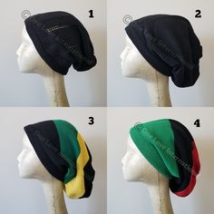 Rasta Crochet Slouchy Brim Hat, Bob Marley Reggae Color Beanie Tam, Jamaican Rastafari Dreadlock Crown Hats for Dreads, Loc Knit Hat for Men, Women #1: black #2: black #3: black, yellow, green #4: red, black, green #5: red, gold, green Rasta Crochet, Crochet Slouchy Hat, Knit Hat For Men, Crown Hat, Hat For Men, Slouchy Hat, Brim Hat, Knit Hat, Bob Marley