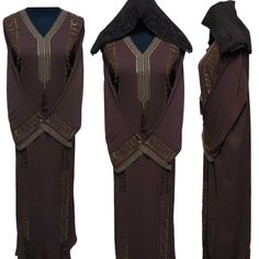 Women's Luxury Brown Stone Work Abaya Jilbab Burka . Brand new. As a result, comes in original plastic wrap with Hijab included. Beautiful material with a premium feel. Exclusive new design Abaya.      Stone work  Fabric: zoom  Latest new design!  Come with a  free scarf   scarf may look little different .  Suitable for easy iron.   Do not tumble dry.  Suitable for dry-cleaning.  Abayas are known by many names. However, they serve the same purpose: to cover. Other models are usually kaftans, cut Brown Long Sleeve Khimar For Eid, Brown Khimar For Eid, Eid Brown Dabka Kaftan, Traditional Brown Abaya For Eid, Brown Long Thobe For Eid, Work Abaya, Design Abaya, Free Scarf, Brown Stone