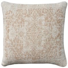 Nicole Curtis Pillow VJ020 Ivory Beige Pillow - Rug & Home Nicole Curtis, Beige Throws, Cream Decor, Beige Pillow, Throw Pillows Living Room, Big Pillows, Round Throw Pillows, Vintage Medallion, Beige Pillows