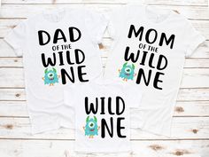 Family wild one monster birthday shirt, monster birthday party, 1st birthday shirt, first birthday shirt, wild one shirt, wild one birthday by JADEandPAIIGE on Etsy Monster Birthday Party 1st, Monster Birthday Shirt, Wild One Shirt, Pit Crew Shirts, Monster Birthday Party, 1st Birthday Shirt, First Birthday Shirt, 2nd Birthday Gifts, 2nd Birthday Shirt