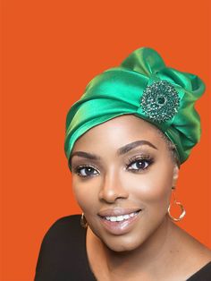 Expertly crafted for a touch of elegance, the JNY-535 boasts a beautiful green turban adorned with a stylish brooch. Perfect for special occasions or everyday wear, this unique accessory adds a sophisticated flair to any outfit. Show off your fashion-forward sense with this stunning piece. Green Adjustable Headwrap For Party, Elegant Headwrap Headband For Gift, Elegant Adjustable Turban For Party, Elegant Headwrap Headband Gift, Elegant Green Hair Accessories For Gifts, Elegant Green Hair Accessories For Gift, Green Headband For Party, Formal Green Headband Headpiece, Traditional Green Headpiece For Parties