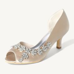 Category:Wedding Shoes; Upper Materials:Satin; Embellishment:Rhinestone; Heel Type:Kitten Heel; Gender:Women's; Toe Shape:Peep Toe; Type:Bridal Shoes; Style:Elegant; Heel Height(inch):2-3; Outsole Materials:Rubber; Closure Type:Loafer; Shipping Weight:0.725; Production mode:Self-produce; 2024 Trends:Bling Bling,Sparkling Shoes; Foot Length:; Size chart date source:Provided by Supplier. Crystal Embellished Round Toe Heels For Banquets, Crystal Embellished Round Toe Heels For Banquet, Wedding Shoes With Rhinestones And Round Toe, Silver Open Toe Wedding Shoes For Banquet, Banquet Wedding Shoes With Rhinestones And Round Toe, Wedding Shoes With Rhinestones For Banquet, Glamorous Round Toe Wedding Shoes For Banquets, Embellished Open Toe Wedding Shoes For Banquet, Elegant Rhinestones Wedding Shoes For Banquet