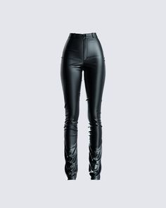 Leather Pants Fit, Bikers Outfit, Black Leather Pants Outfit, Vegan Leather Pant, Sinful Clothing, Black Leather Jeans, Fuzzy Skirt, Light Grey Leggings, Leather Pants Black