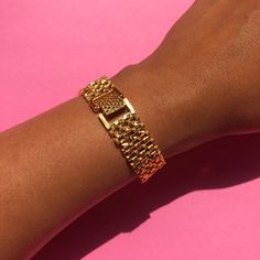 *18K Gold Plated *Handmade in Los Angeles Jaguar Bracelet, Golden Jaguar, Princess Jewelry, Aromatherapy Jewelry, Steel Gifts, Body Jewelry Piercing, Brass Bracelet, Jewelry Fashion Trends, Diffuser Bracelets