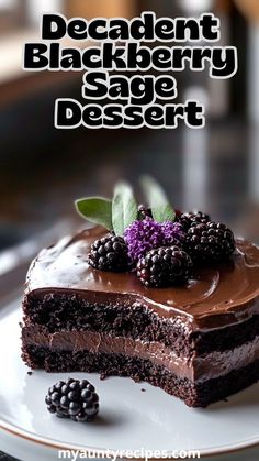 Treat yourself to a slice of decadence with this blackberry sage chocolate cake. The luscious chocolate paired with fresh blackberries and a hint of sage creates a symphony of flavors that will tantalize your taste buds and leave you wanting more.