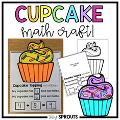 a cupcake math game with the words cupcake on it and an image of a cupcake