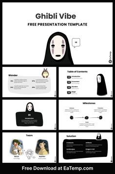 an info sheet with the text ghost vibe on it and images of people in masks