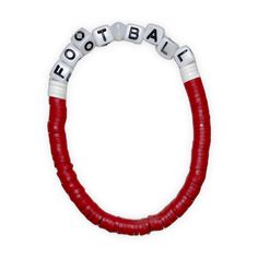 FootBall Clay Bracelet 🏈 Charms By Prince™ Word Bracelet, Clay Bracelet, Clay Beads, The Field, The Game, Bangle Bracelets, Bangles, Beaded Bracelets, Football