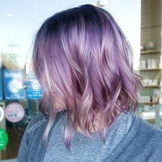 Iconosquare – Instagram webviewer Blue Balayage, Lavender Ombre, Lob Hairstyles, Lob Hair, Holographic Hair, Purple Highlights, Hair Color Auburn