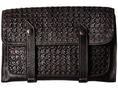 Bed Stu Sarasota (Black Rustic) Handbags. Strut with confidence knowing you accessorize with the bold and fierce designs of the Sarasota clutch by Bed Stu! Constructed of elegantly woven leather. Single snap front pocket. Bronzed detailed snap closure. Features single internal pocket secured by a zipper closure. Fully lined interior. Imported. Measurements: Bottom Width: 11 1 2 in Depth: 3 4 in Height: 8 1 2 in Weight: 14.6 oz #BedStu #BagsandLuggage #Handbag #GeneralHandbag #Black Bed Stu, Leather Clutch Bags, Burberry Men, Sarasota, Branded Bags, Online Bags, Belt Size