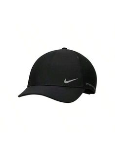 a black hat with the nike logo on it