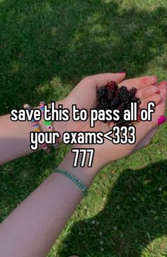 someone holding some fruit in their hand and the words save this to pass all of your exam