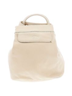 Longchamp Leather Backpack Size: One Size Accessories - used. 100% Leather | Longchamp Leather Backpack: Ivory Accessories Travel Cream Shoulder Bag With Leather Lining, Cream Shoulder Bag With Leather Lining For Travel, Beige Soft Leather Satchel Backpack, Cream Leather Backpack For Daily Use, Cream Leather Backpack For Everyday Use, Everyday Cream Leather Backpack With Adjustable Strap, Cream Leather Everyday Backpack, Everyday Cream Leather Backpack, Beige Leather Softback Backpack