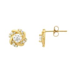 These Women's Forever Radiant 10k Gold Cubic Zirconia Flower Stud Earrings are the perfect accent piece to add a touch of refined and elegant beauty to any outfit. Click on this JEWELRY & WATCHES GUIDE to learn about fit, styles, materials and more! These Women's Forever Radiant 10k Gold Cubic Zirconia Flower Stud Earrings are the perfect accent piece to add a touch of refined and elegant beauty to any outfit. Click on this JEWELRY & WATCHES GUIDE to learn about fit, styles, materials and more! Elegant Yellow Gold Cubic Zirconia Flower Earrings, Elegant Yellow Gold Flower Earrings With Cubic Zirconia, Elegant Cubic Zirconia Flower Earrings In Brilliant Cut, Elegant Brilliant Cut Cubic Zirconia Flower Earrings, Elegant 14k Gold Flower Earrings For Anniversary, Elegant Beauty, Flower Stud Earrings, Flower Stud, Flower Earrings Studs